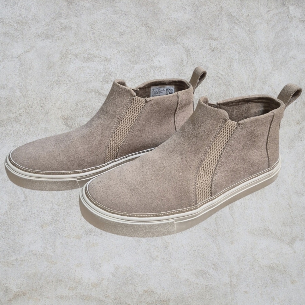Toms Beige Suede Slip-On High Top Sneakers